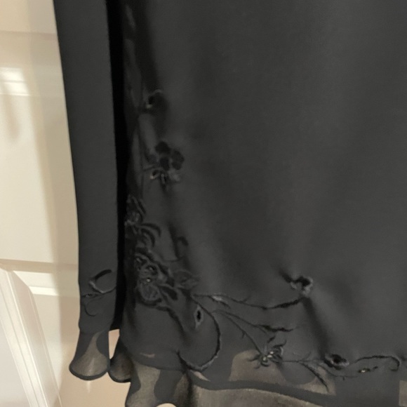 Studio I 2 Piece Black Dress, Size 14, Length @ 40” without jacket - Picture 3 of 6